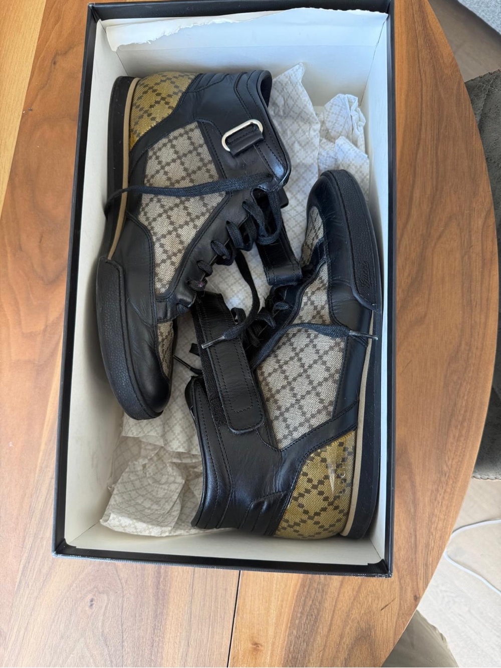 Gucci Diamante Monogram Mid- Top Sneakers